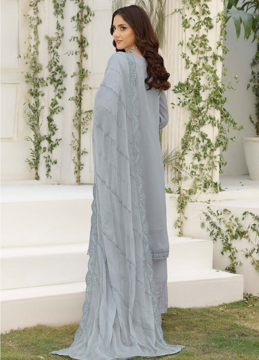 Lavish by Bin Hameed Luxury Embroidered Chiffon Semi-Stitched 3Pcs