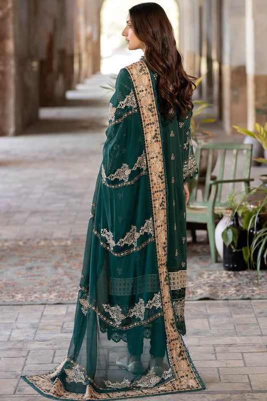 Premium Gold Swiss By Johra Vol-02 Embroidered Chiffon Unstitched 3Pcs - Jotey