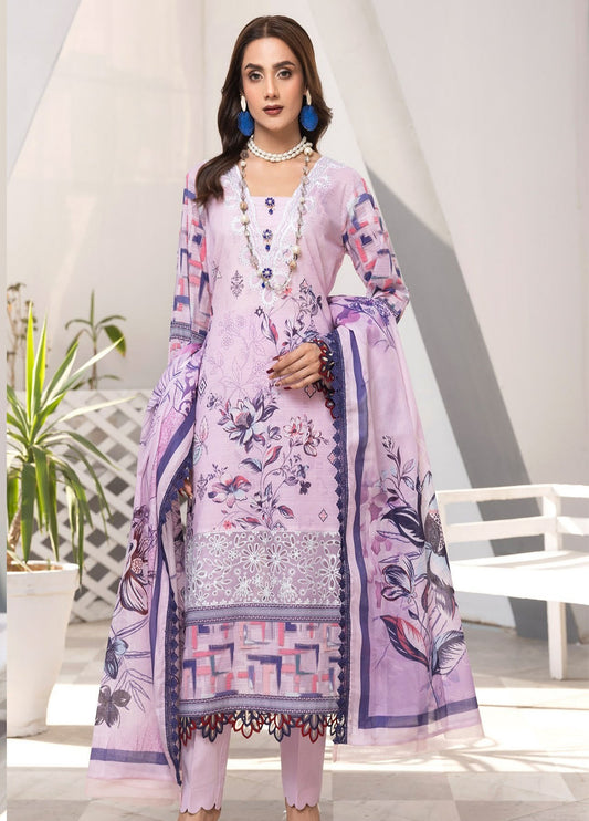 Janan By Sidra Aleem Embroidered Lawn Unstitched 3Pcs