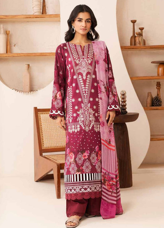Nehal By Johra Embroidered Printed Lawn Unstitched 3Pcs