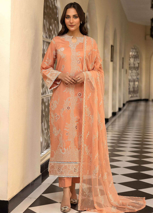 Khoobsurat Lawnkari Embroidered Lawn Unstitched 3pcs - Jotey