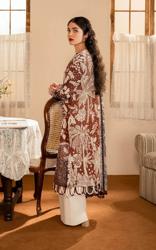 Meraki By Asifa And Nabeel Vol-01 Embroidered Lawn Unstitched 3pcs - Jotey