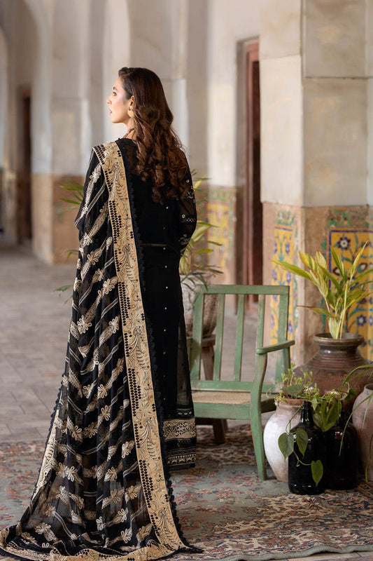 Premium Gold Swiss By Johra Vol-02 Embroidered Chiffon Unstitched 3Pcs - Jotey