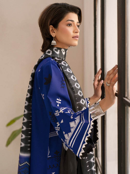 Bin Ilyas Summer Edit'25 Embroidered Lawn Unstitched 3pcs - Jotey