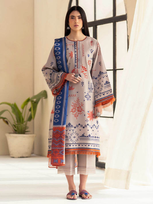 Bin Ilyas Summer Edit'25 Embroidered Lawn Unstitched 3pcs - Jotey