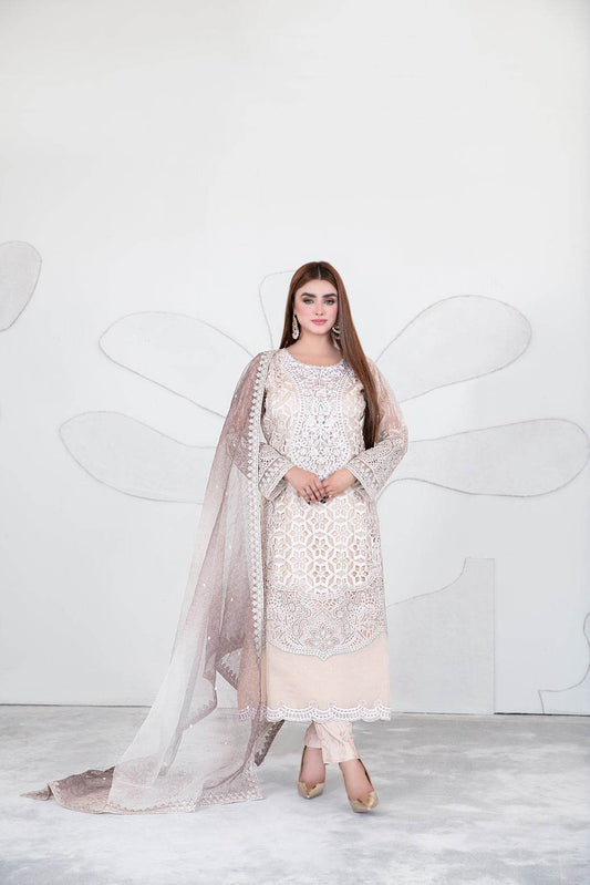 Gelareh By Tawakkal Fabrics Embroidered Unstitched 3pcs - Jotey