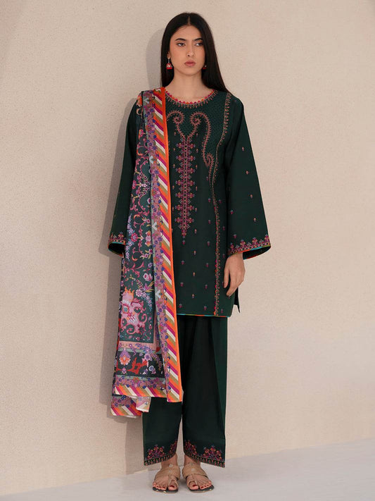 Bin Ilyas Summer Edit'25 Embroidered Lawn Unstitched 3pcs - Jotey