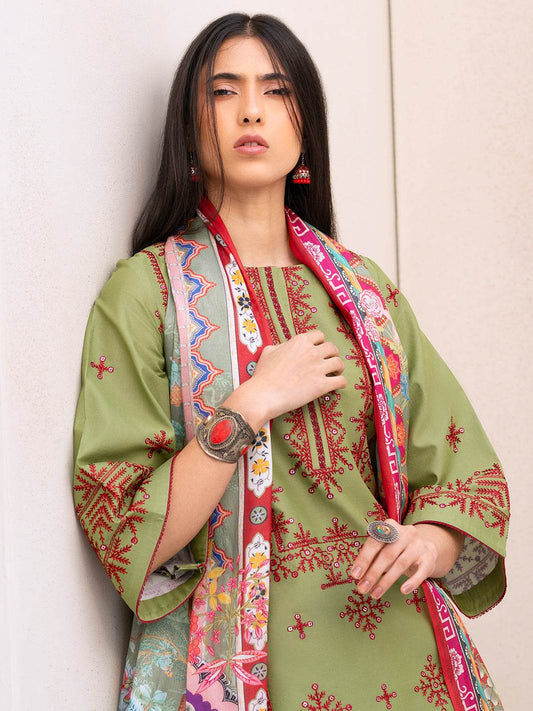 Bin Ilyas Summer Edit'25 Embroidered Lawn Unstitched 3pcs - Jotey