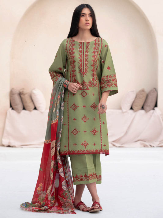 Bin Ilyas Summer Edit'25 Embroidered Lawn Unstitched 3pcs - Jotey