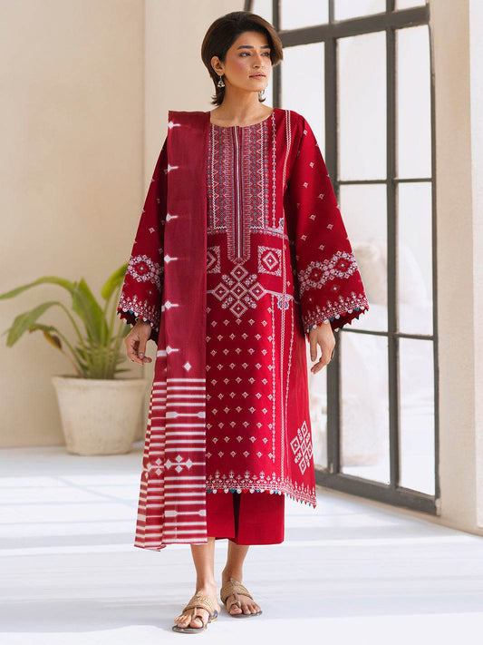Bin Ilyas Summer Edit'25 Embroidered Lawn Unstitched 3pcs - Jotey