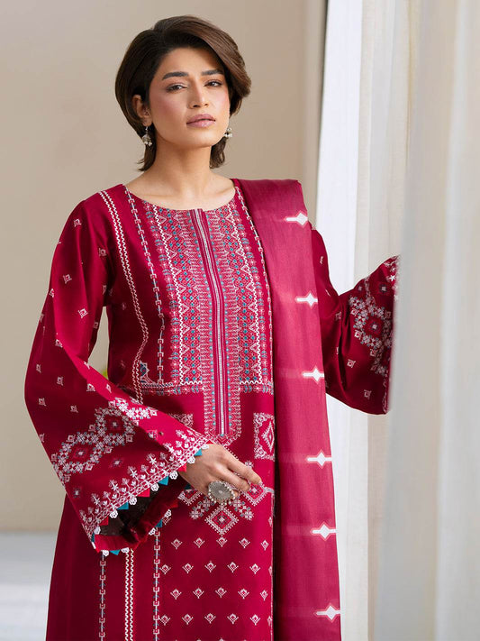 Bin Ilyas Summer Edit'25 Embroidered Lawn Unstitched 3pcs - Jotey