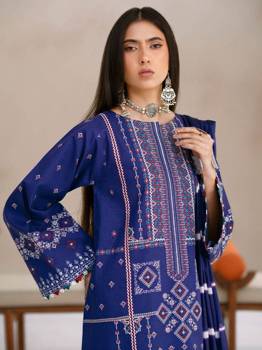 Bin Ilyas Summer Edit'25 Embroidered Lawn Unstitched 3pcs - Jotey