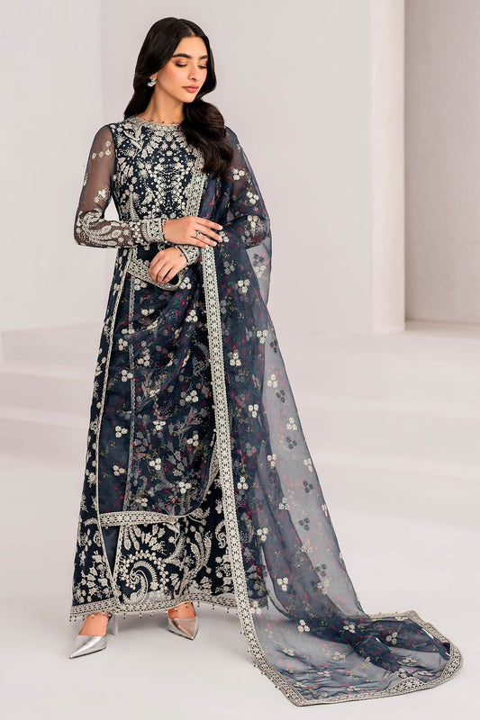 FESTIVE FORMALS BY JAZMIN Embroidered Chiffon Unstitched 3pcs - Jotey