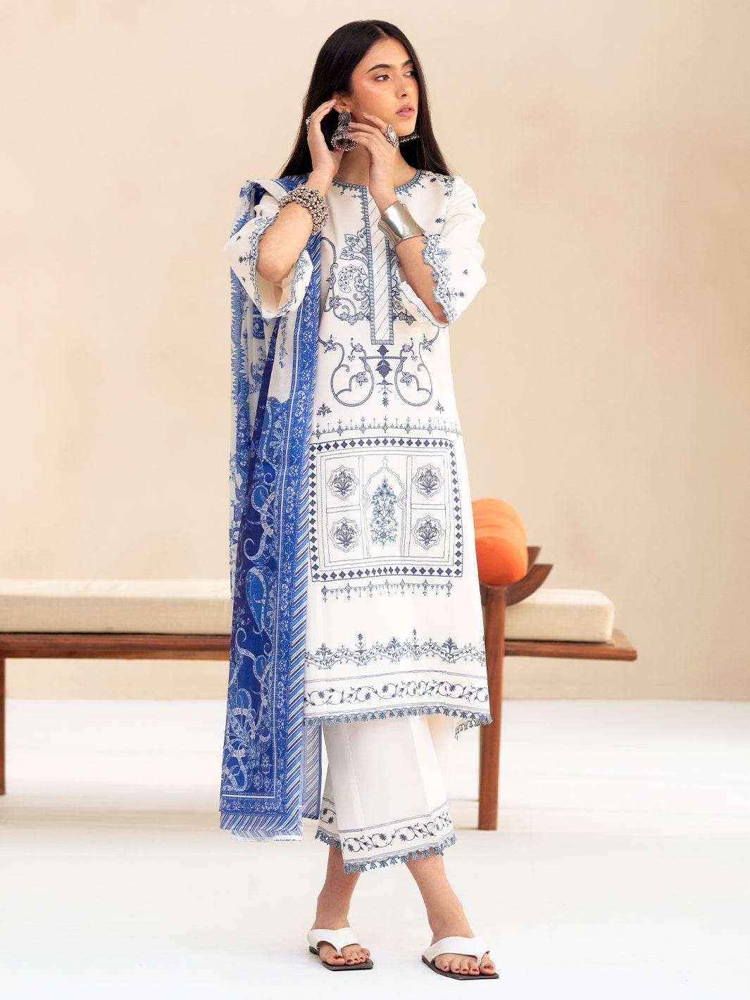 JoJo by Bin Ilyas Unstitched Embroidered Lawn 3 Piece Suit BI26UJJ D-86A - Summer Collection main image 1