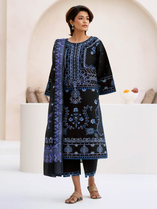 Bin Ilyas Summer Edit'25 Embroidered Lawn Unstitched 3pcs - Jotey