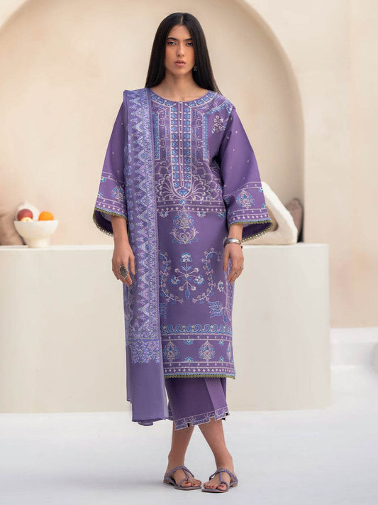 Bin Ilyas Summer Edit'25 Embroidered Lawn Unstitched 3pcs - Jotey