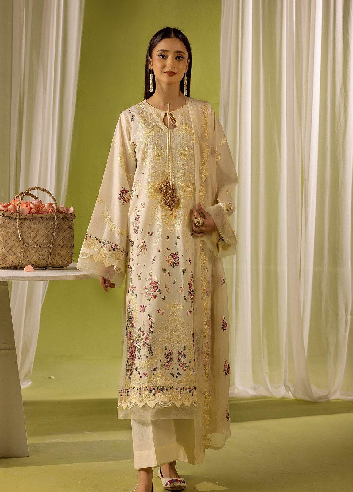 Lawnkaari by Khoobsurat Embroidered Lawn Collection 2024 - KL-12 main image 1