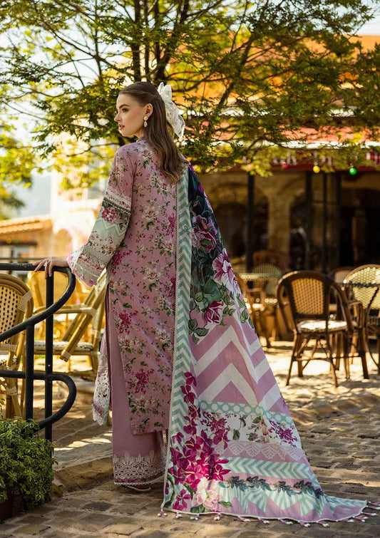 Elaf Print Chikankari Unstitched Lawn 3pcs - Jotey