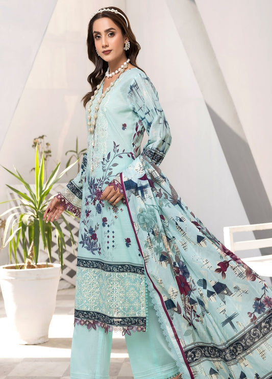 Janan By Sidra Aleem Embroidered Lawn Unstitched 3Pcs