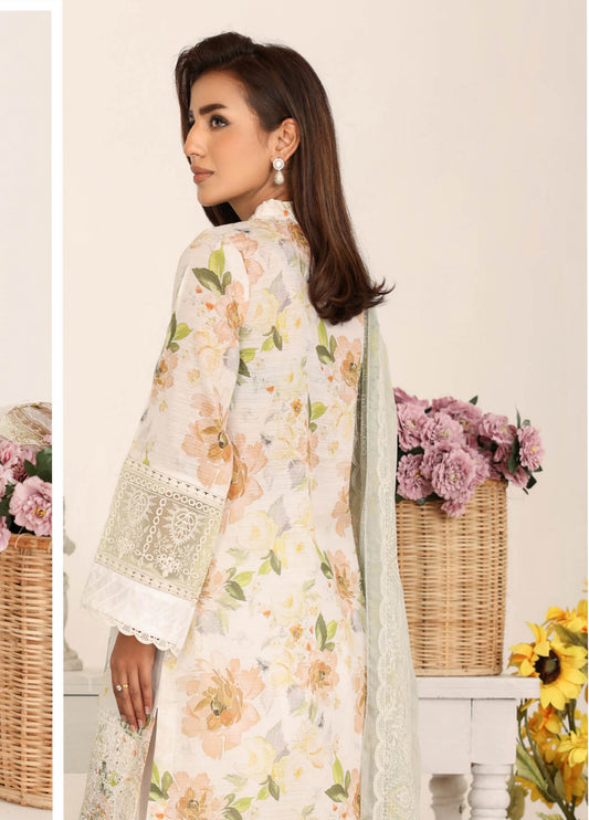 Nawal By Johra Chikankari Printed Lawn Unstitched 3Pcs