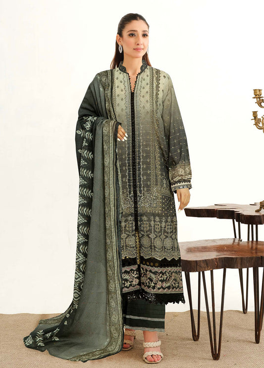 Roshna By Johra Embroidered Printed Lawn Unstitched 3Pcs