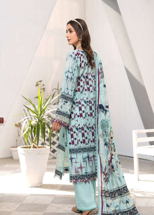 Janan By Sidra Aleem Embroidered Lawn Unstitched 3Pcs