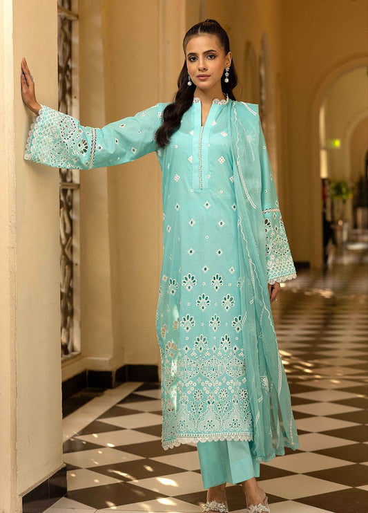 Khoobsurat Lawnkari Embroidered Lawn Unstitched 3pcs - Jotey