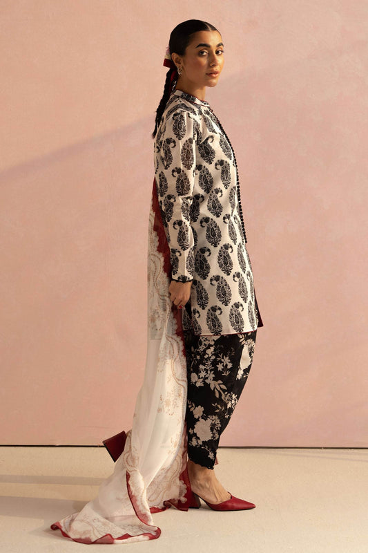 Coco By Zara Shahjahan Digital Printed Lawn Unstitched 3pcs - Jotey