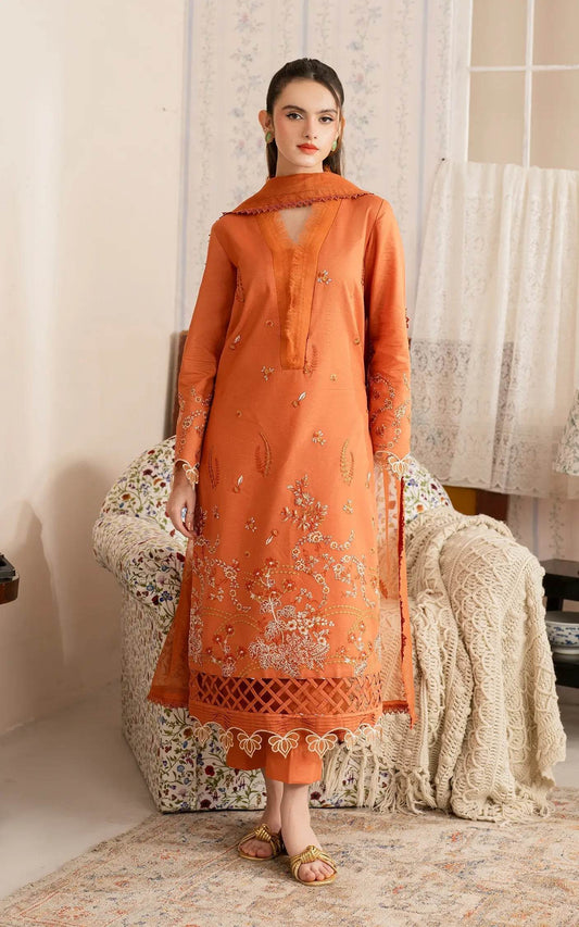 Meraki By Asifa And Nabeel Vol-01 Embroidered Lawn Unstitched 3pcs - Jotey