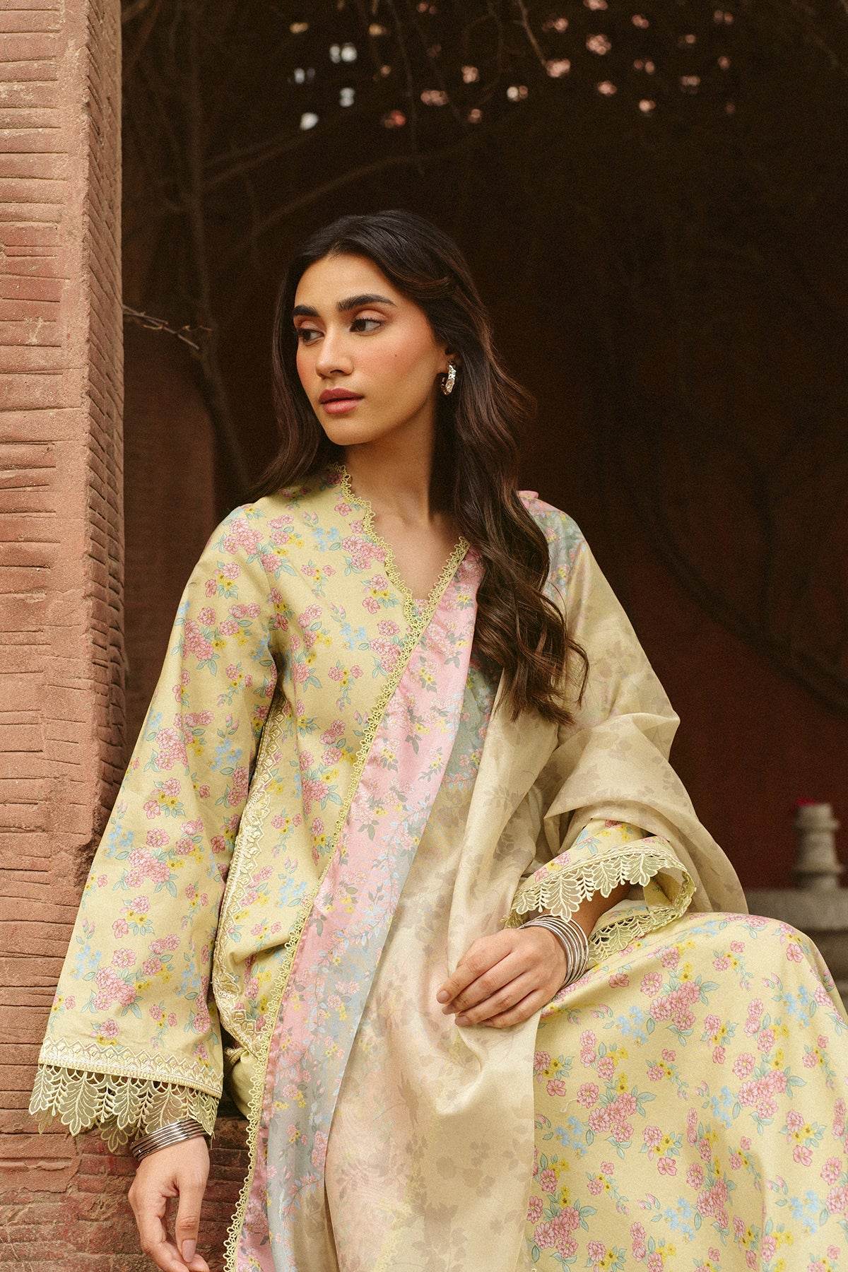 AYZEL Core Collection Embroidered Unstitched Lawn 3pcs - Jotey