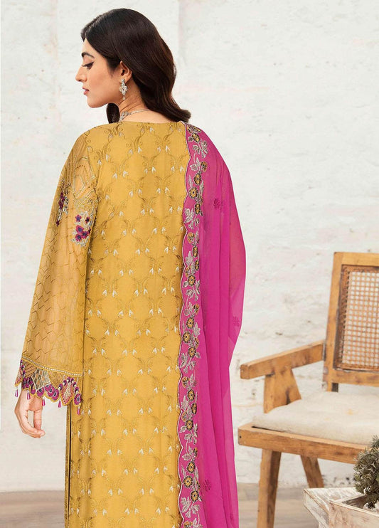 Sangeet By Ramsha Chiffon Unstitched 3pcs - Jotey