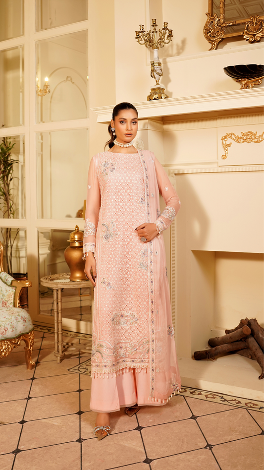 Farmaish By Zebtan Vol 7 Embroidered Chiffon Unstitched 3pcs