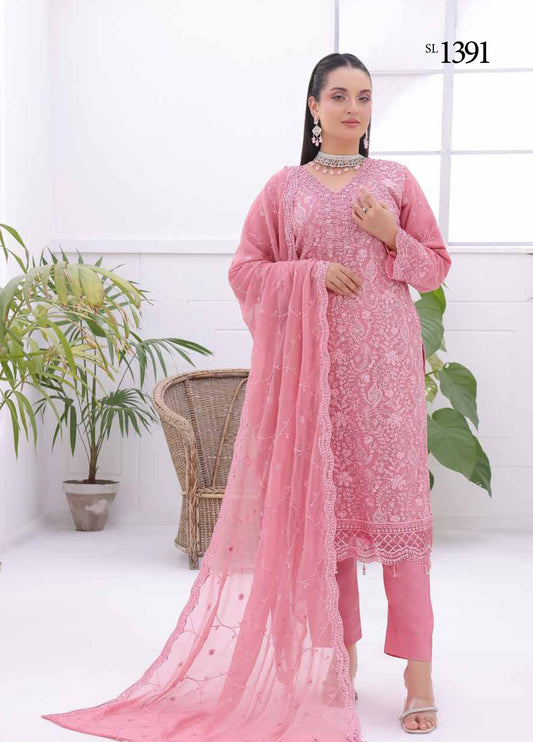 Breeze By Bin Hameed Luxury Embroidered Chiffon Unstitched 3Pcs