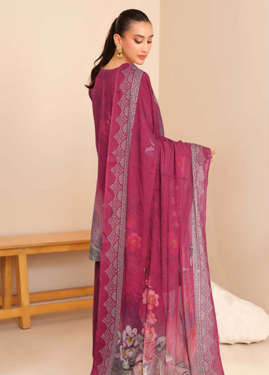 Wisam by Johra Chikankari Embroidered Printed Bana Dora Lawn Unstitched 3Pcs