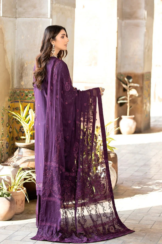 Johra Gold Swiss Voil Havy Embroidered Lawn Unstitched 3Pcs