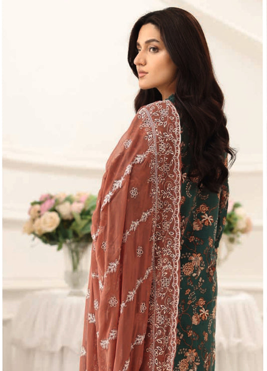Shamna By Johra Embroidered Chikankari Printed Lawn Unstitched 3Pcs