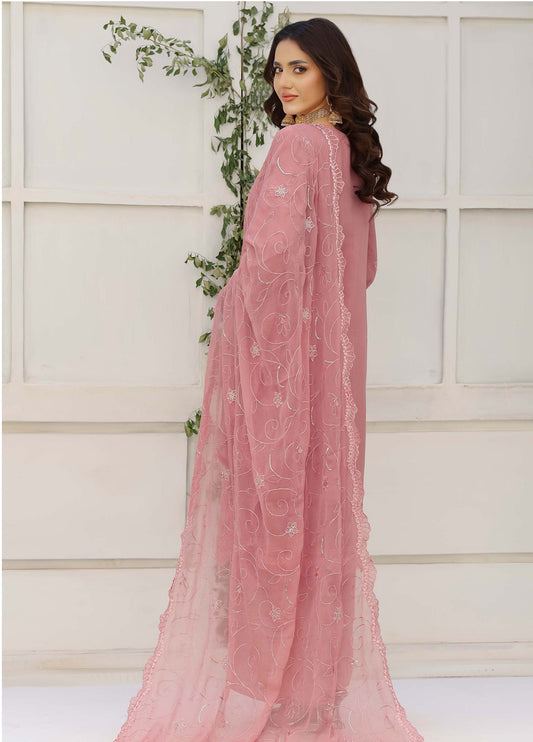 Lavish by Bin Hameed Luxury Embroidered Chiffon Semi-Stitched 3Pcs