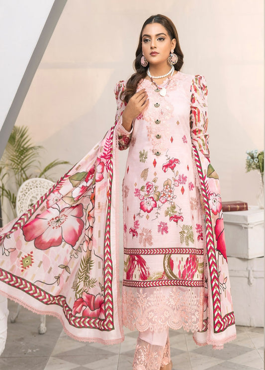 Janan By Sidra Aleem Embroidered Lawn Unstitched 3Pcs