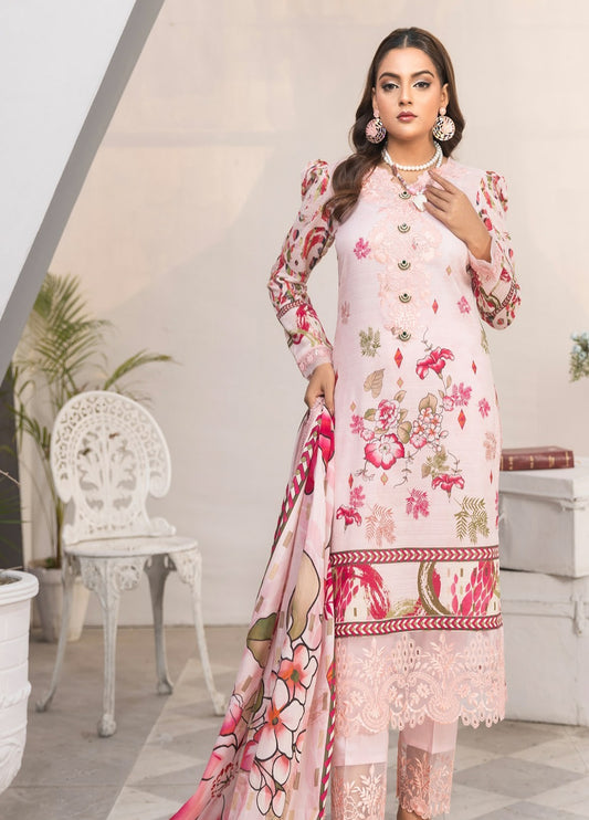 Janan By Sidra Aleem Embroidered Lawn Unstitched 3Pcs