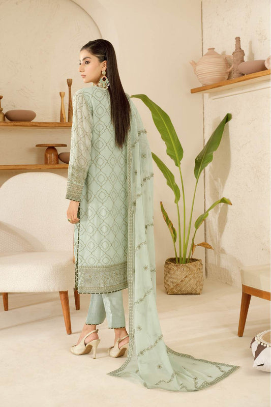 Sonehri By Ramsha Chiffon Unstitched 3pcs - Jotey