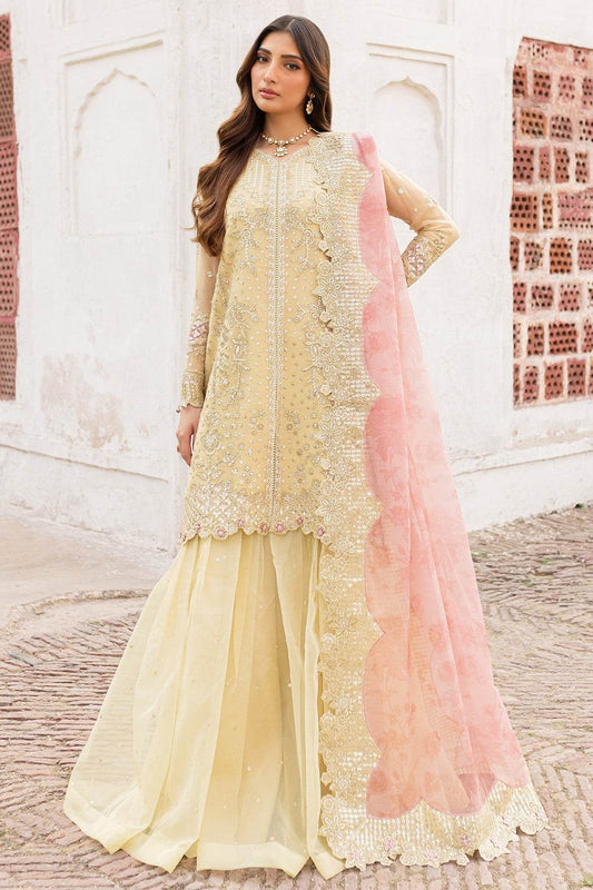 Ritzier By Farasha Embroidered Luxury Chiffon Unstitched 3pcs - Jotey