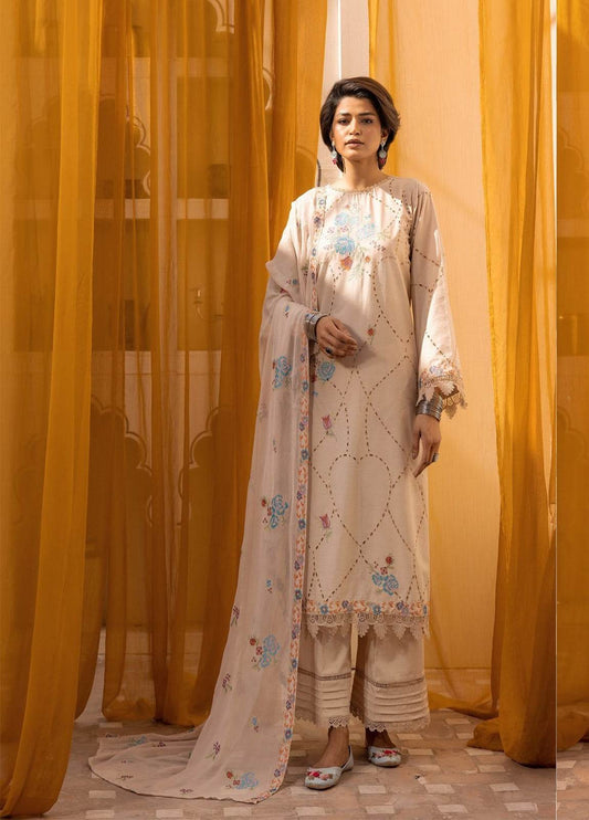 Gul-E-Bahaar By Khoobsurat Embroidered Lawn Unstitched 3pcs - Jotey