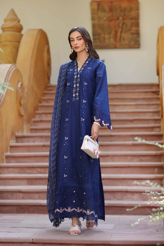 Noor By Saadia Asad Eid Luxury Handwork Laserkari'25 Unstitched 3pcs - Jotey