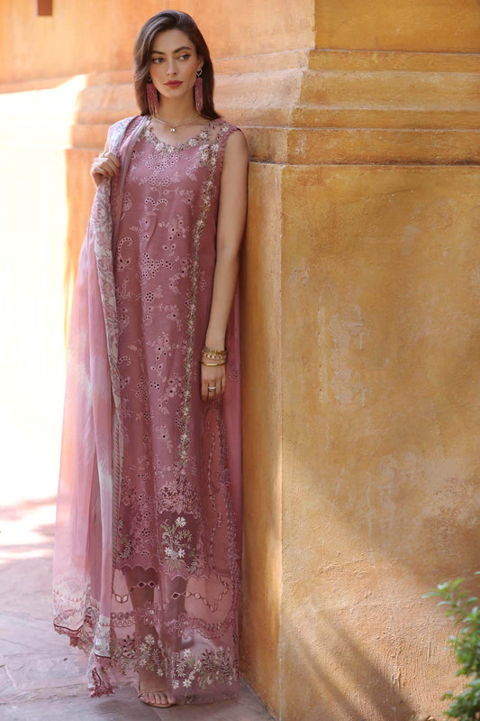 Noor By Saadia Asad Eid Luxury Handwork Laserkari'25 Unstitched 3pcs - Jotey