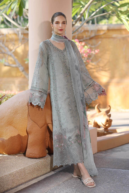 Noor By Saadia Asad Eid Luxury Handwork Laserkari'25 Unstitched 3pcs - Jotey