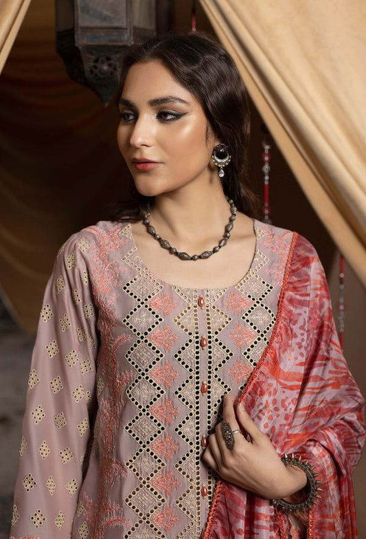 Adans Libas By Hafsa Zia Embroidered Lawn 3pcs - Jotey