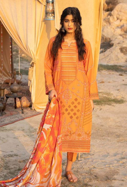 Adans Libas By Hafsa Zia Embroidered Lawn 3pcs - Jotey