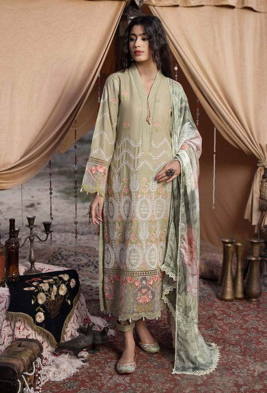 Adans Libas By Hafsa Zia Embroidered Lawn 3pcs - Jotey