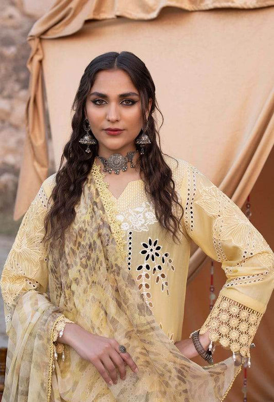 Adans Libas By Hafsa Zia Embroidered Lawn 3pcs - Jotey