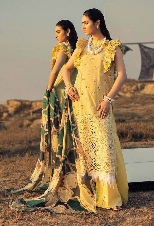 Adans Libas Lawn Eid Edit 24 Embroidered Unstitched 3pcs - Jotey